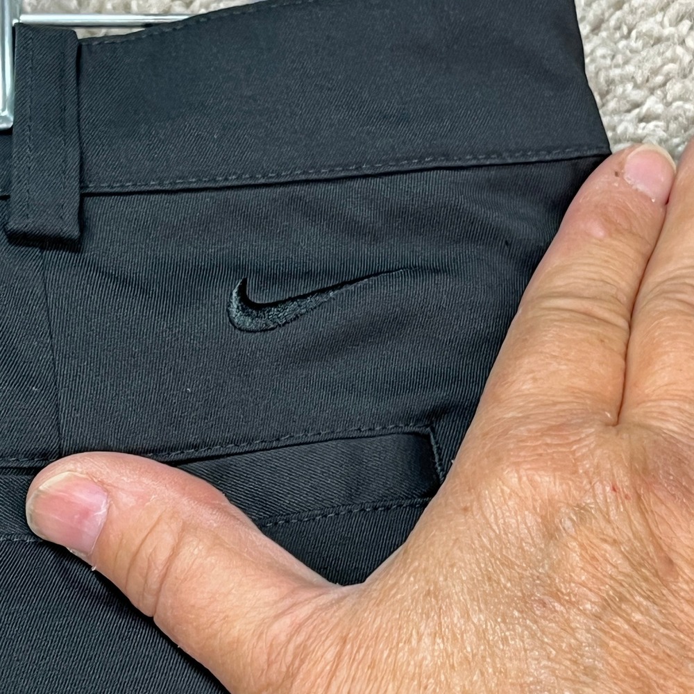Nike Golf Shorts Men 36 Black Flat Front Stretch Tour Performance Dri-FIT Swoosh - Picture 5 of 11